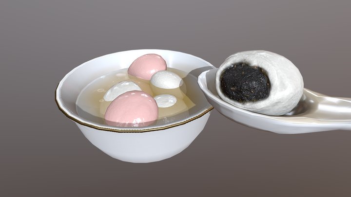 Asia Food Tangyuan 3D Model