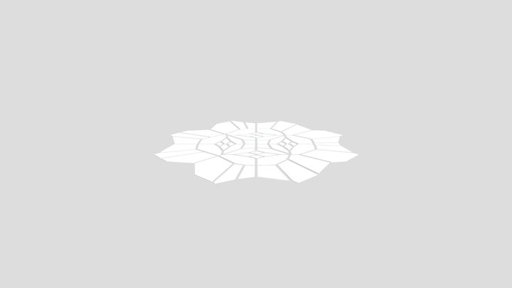 Rose Window Stained Glass 3D Model