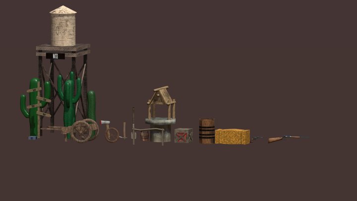 Western props 3D Model