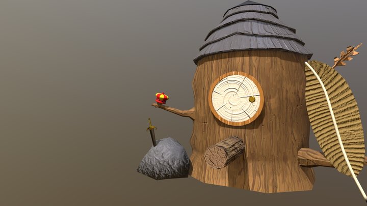 Archimedes Birdhouse 3D Model