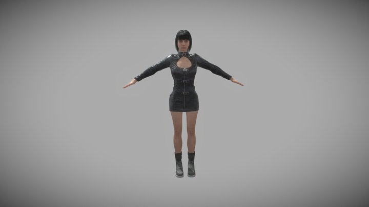 Free_ Female_Rigged 3D Model