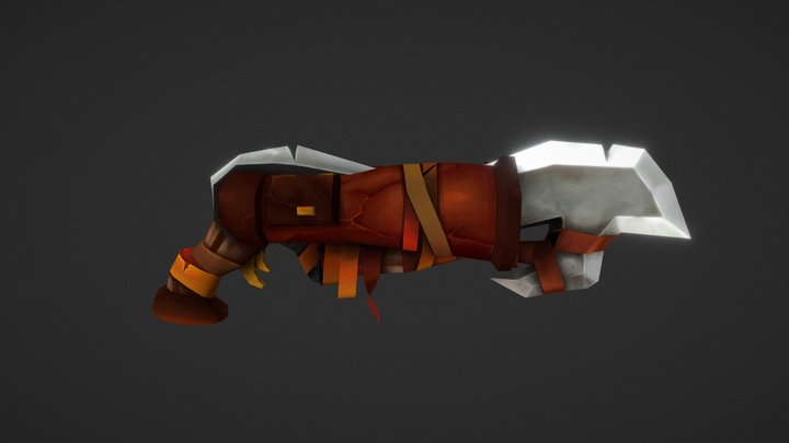 Stylised World Of Warcraft Gun 3D Model