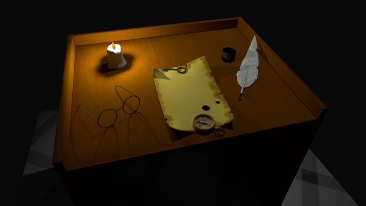Small Desk 3D Model