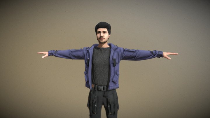 Sword And Shield Walk 3D Model