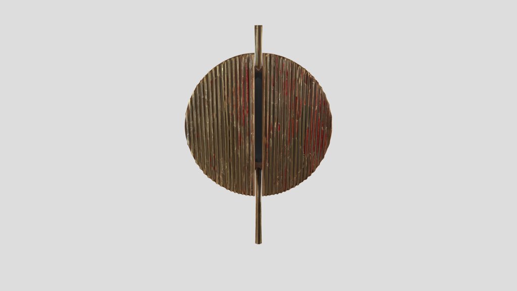 Decorative ribbed round cabinet door pull handl