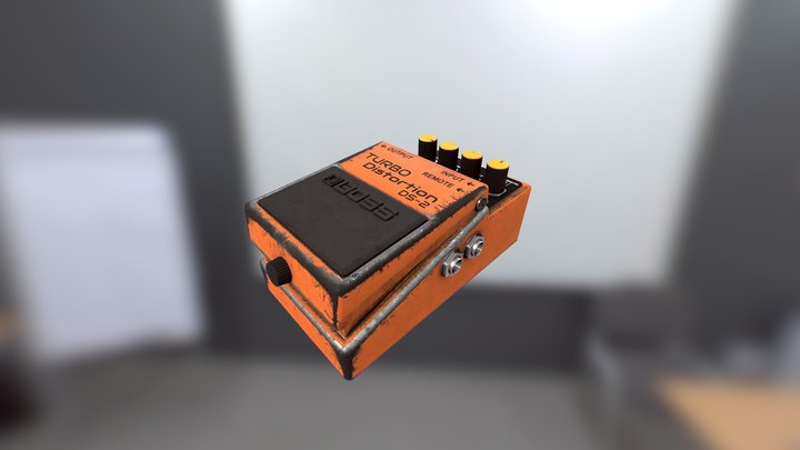 Boss Turbo Distortion pedal 3D Model