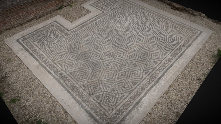 Roman mosaic in Ostia (Italy) 3D Model