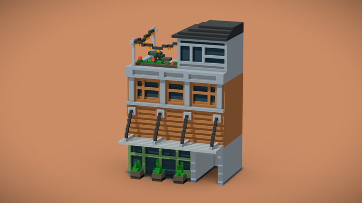 Small Modern Building 3D Model
