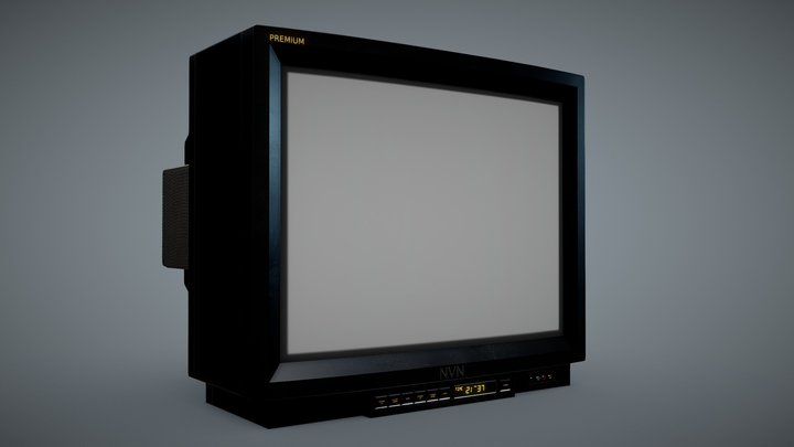 Vintage CRT TV 29" 3D Model