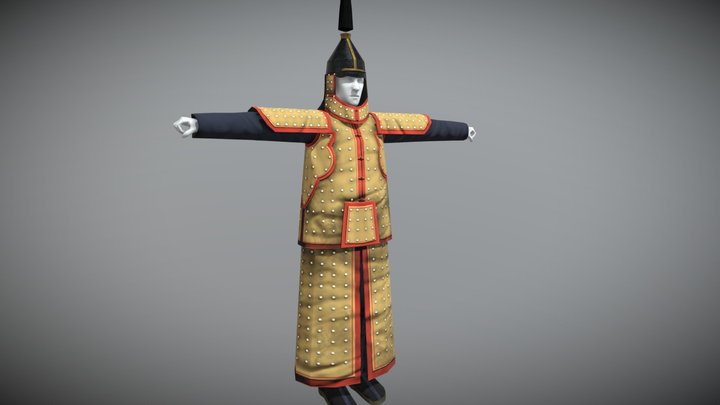 Qing_YellowRed 3D Model