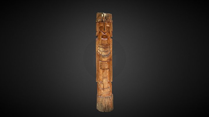 Wooden Statue Of The Man 3D Scan