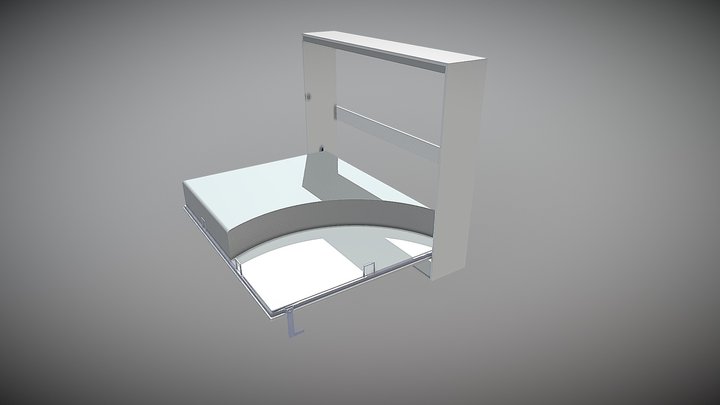 Metal Kasalı Yatay Açılır 160x200 Yatak Sistemi 3D Model