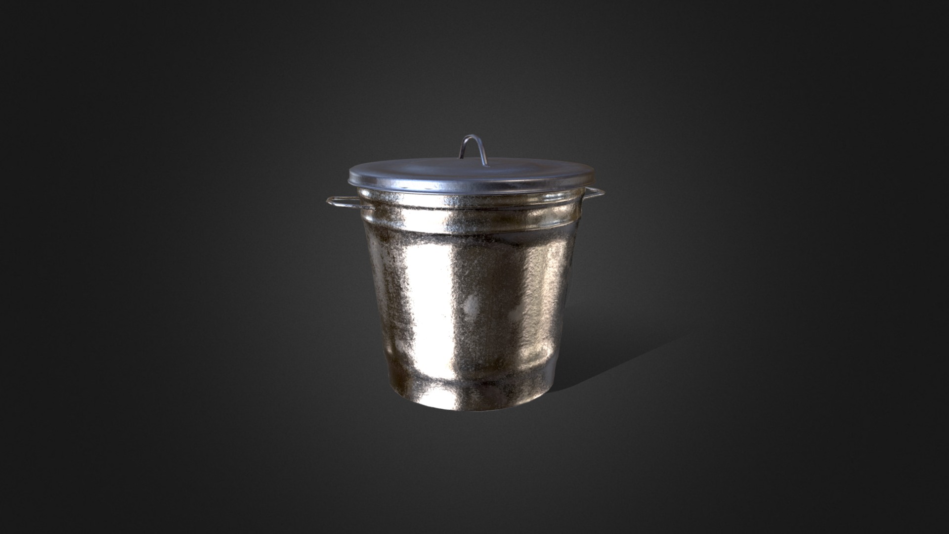 3D model Dustbin with Lid - This is a 3D model of the Dustbin with Lid. The 3D model is about a glass jar with a lid.