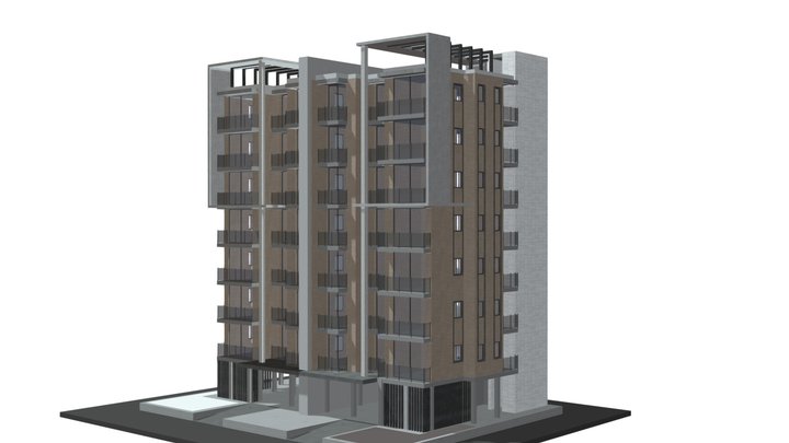 tower residential  modern apartment building – Gratis 3D-model STL