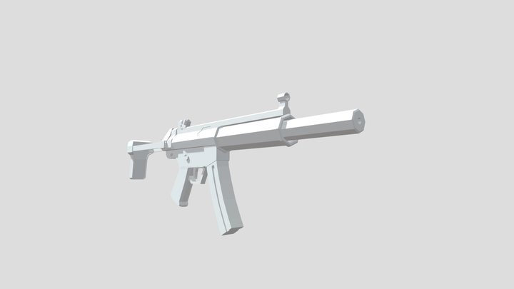 Low poly MP5-SD(no textuer) 3D Model