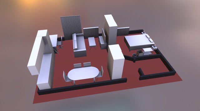 Furniture arrangement 3D Model