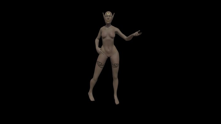 Fantasy Forest Elf 3D Model