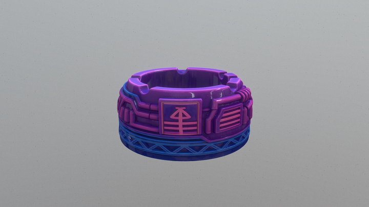 Synthwave Ashtray – Modello 3D gratuito STL