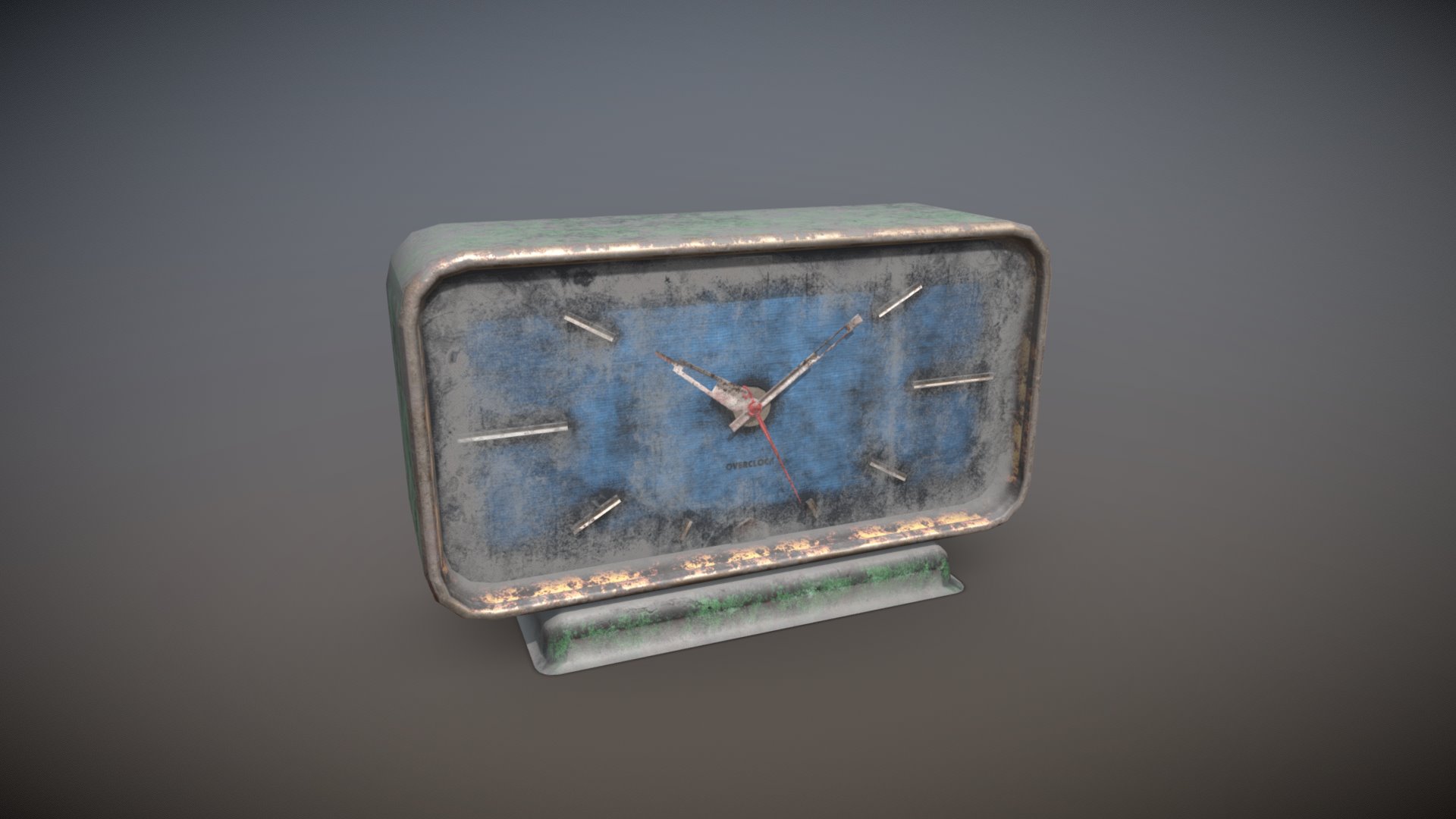 3D model Dirty desktop clock 13 of 20 - This is a 3D model of the Dirty desktop clock 13 of 20. The 3D model is about a close-up of a watch.