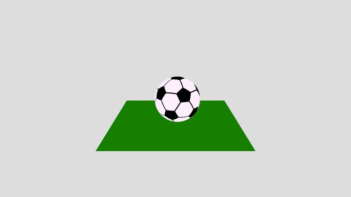 Football In Grasss 3D Model