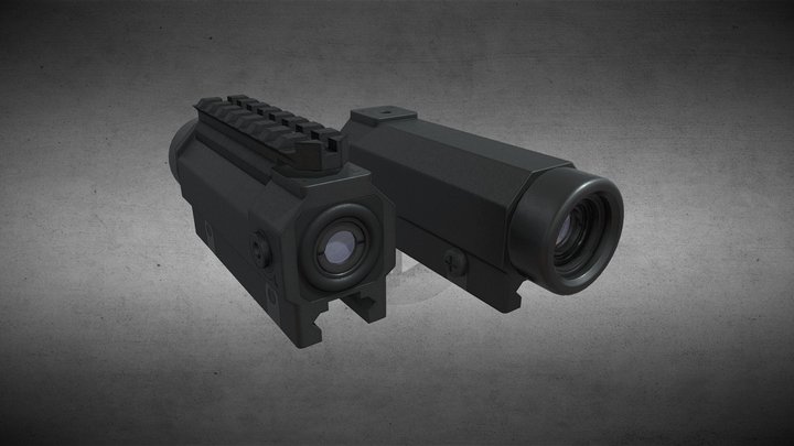 HK Hensoldt Universal Rifle Optic "HKV ZF" 3D Model