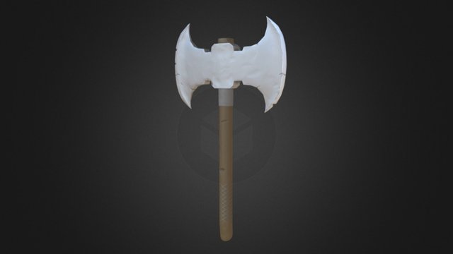 Scratched double axe 3D Model