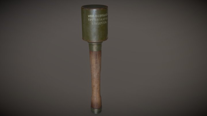 German WWII M24 Anti-Tank Bundle Grenade - 3D model by apesina94 [047a92d]  - Sketchfab