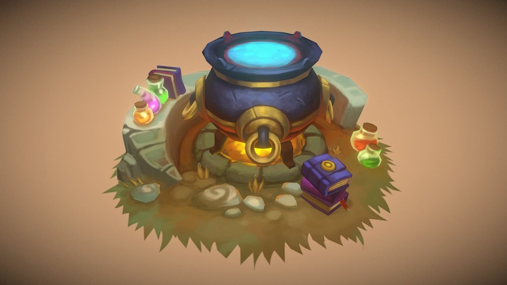 Cauldron Scene - 3D model by FlynnMc [09e4eaf] - Sketchfab