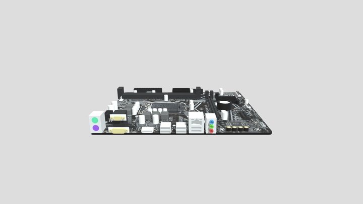 Motherboard GIGABYTE H410M S2H V3 3D Model
