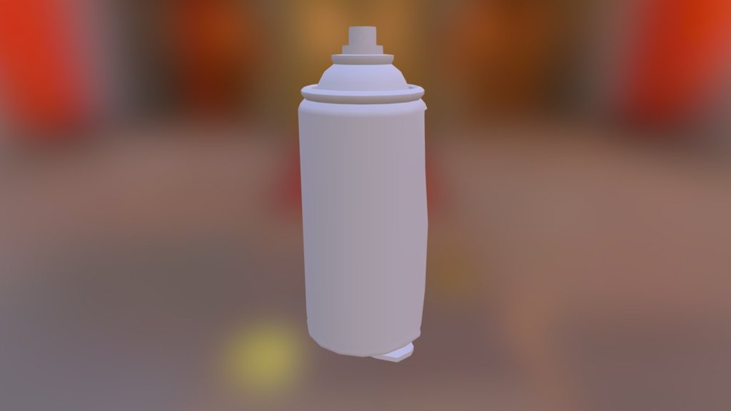 Exploded Spray Paint Can Easy Download Free 3D model by