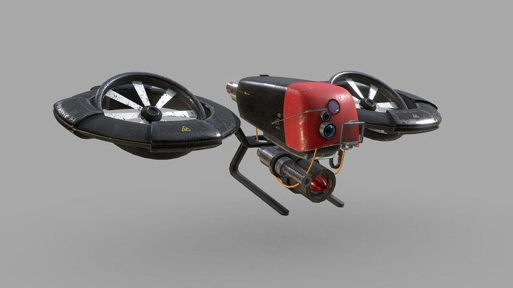 Cyberpunk Drone Concept Design – Free 3D Model STL