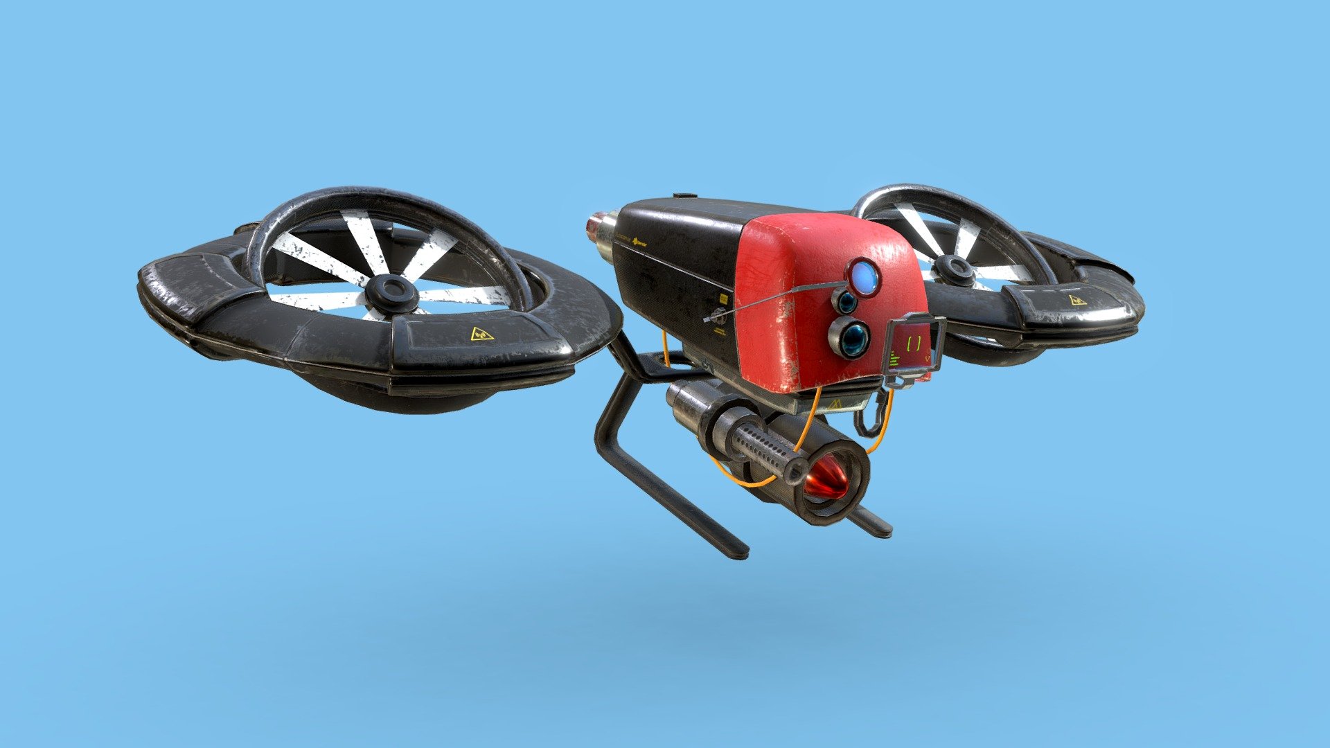 Cyberpunk Drone Concept Design - Download Free 3D model by Berk Gedik
