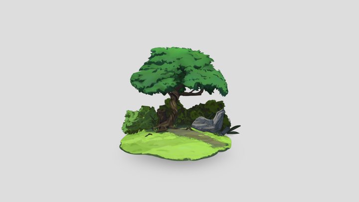 Ali Swei 25d Tree Scene2 Xform 3D Model