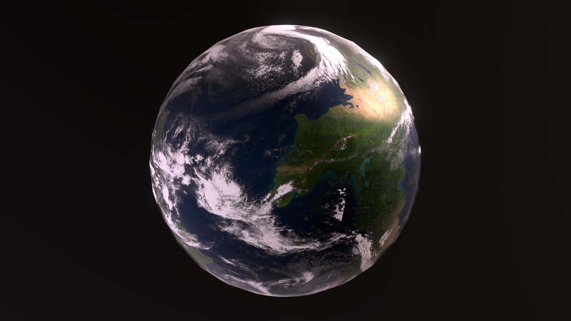 3D model Alien planet (Earth type) - This is a 3D model of the Alien planet (Earth type). The 3D model is about a planet in space.