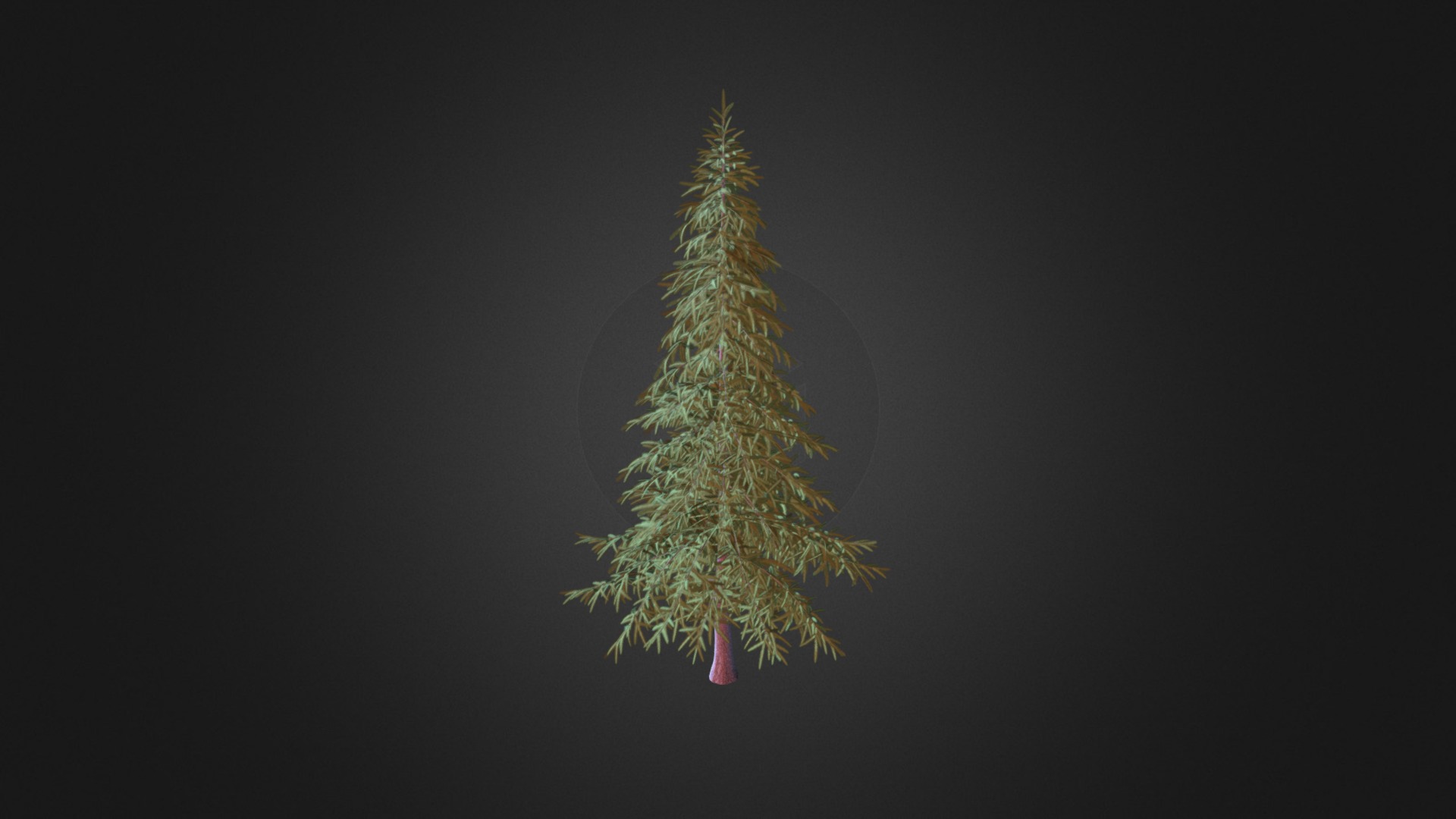 3D model Fir Tree 3D Model 5.9m - This is a 3D model of the Fir Tree 3D Model 5.9m. The 3D model is about a green tree with a red ribbon.