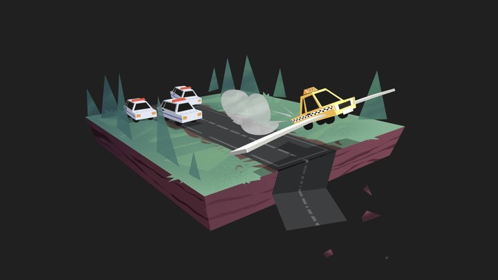 Taxi run(a)way 3D Model