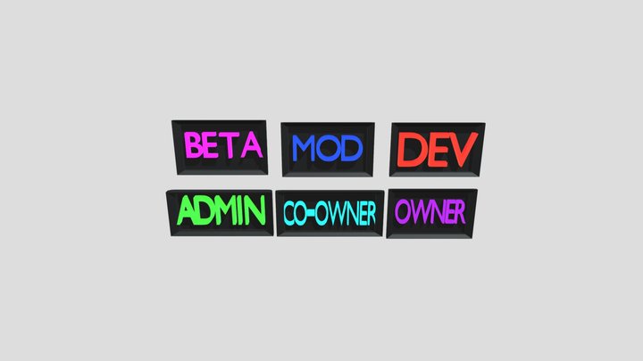Staff badges for gtag fangame 3D Model