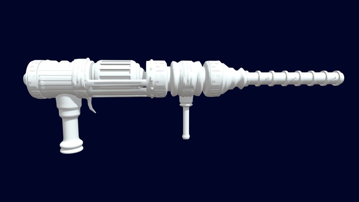 Sci-fi Witch Hunter Rifle 3D Model