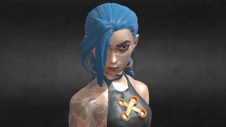Jinx, ARCANE poster 3D Model