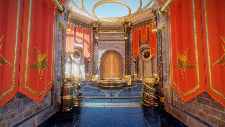 Castle Courtyard 3D Model