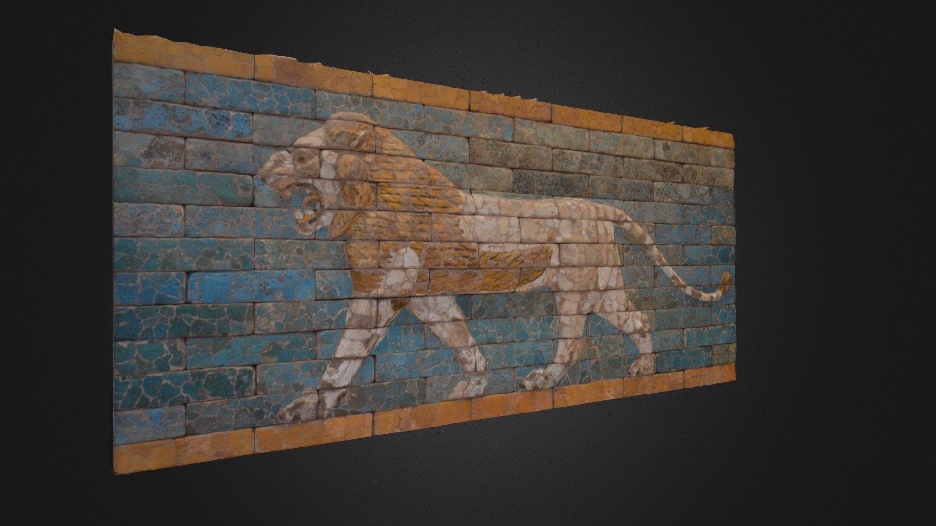 Panneau de briques : Lion Passant