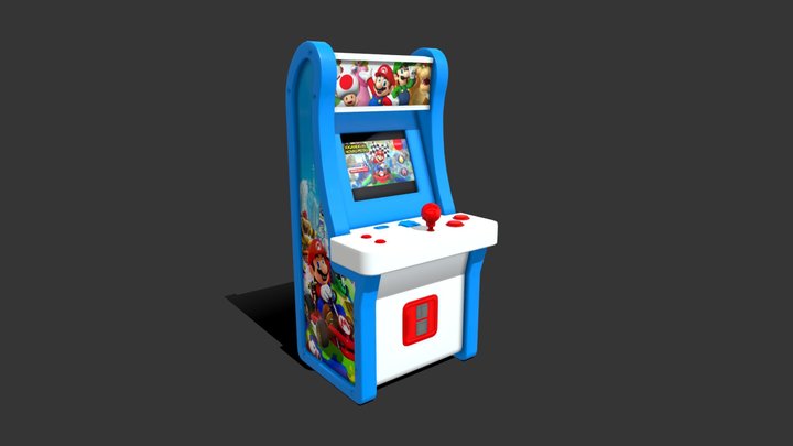 Full Size Arcade Machine 3D Model