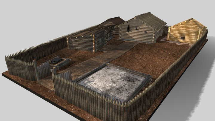 Усадьба Б, Пятницкий II, ярус 7, 3/3 XIII века 3D Model