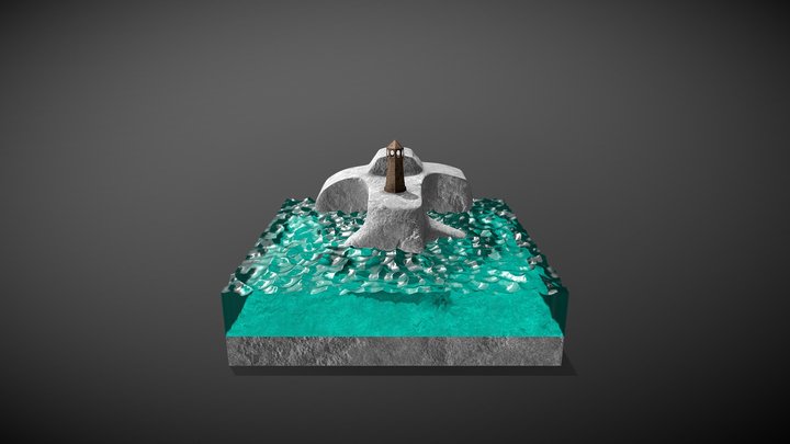 concrete island 3D Model