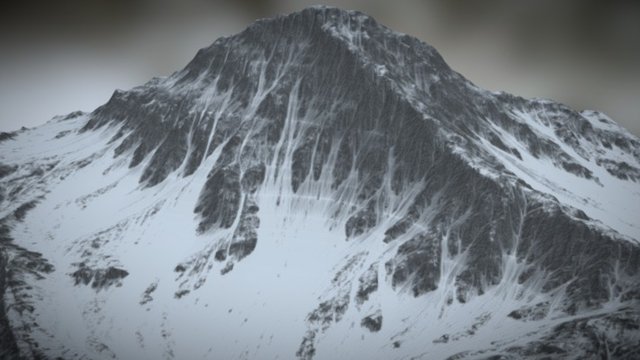 Snowy Mountain 3D Model