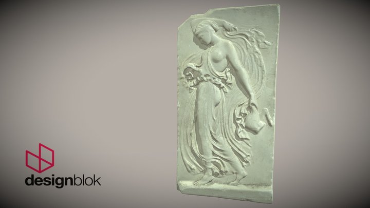 Classical Grecian Style plaster wall relief 3D Model