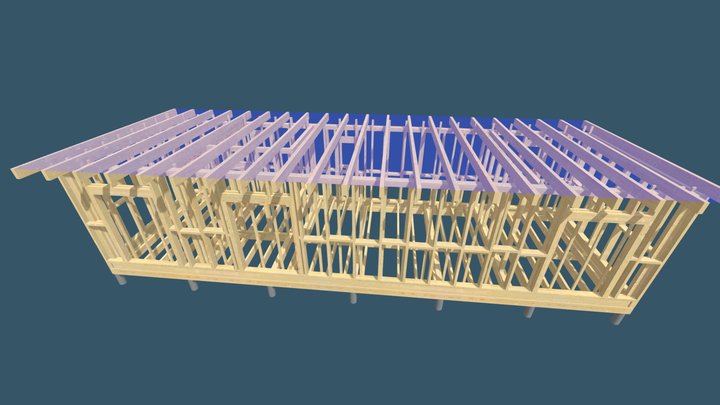 modulová dřevostavba 3D Model