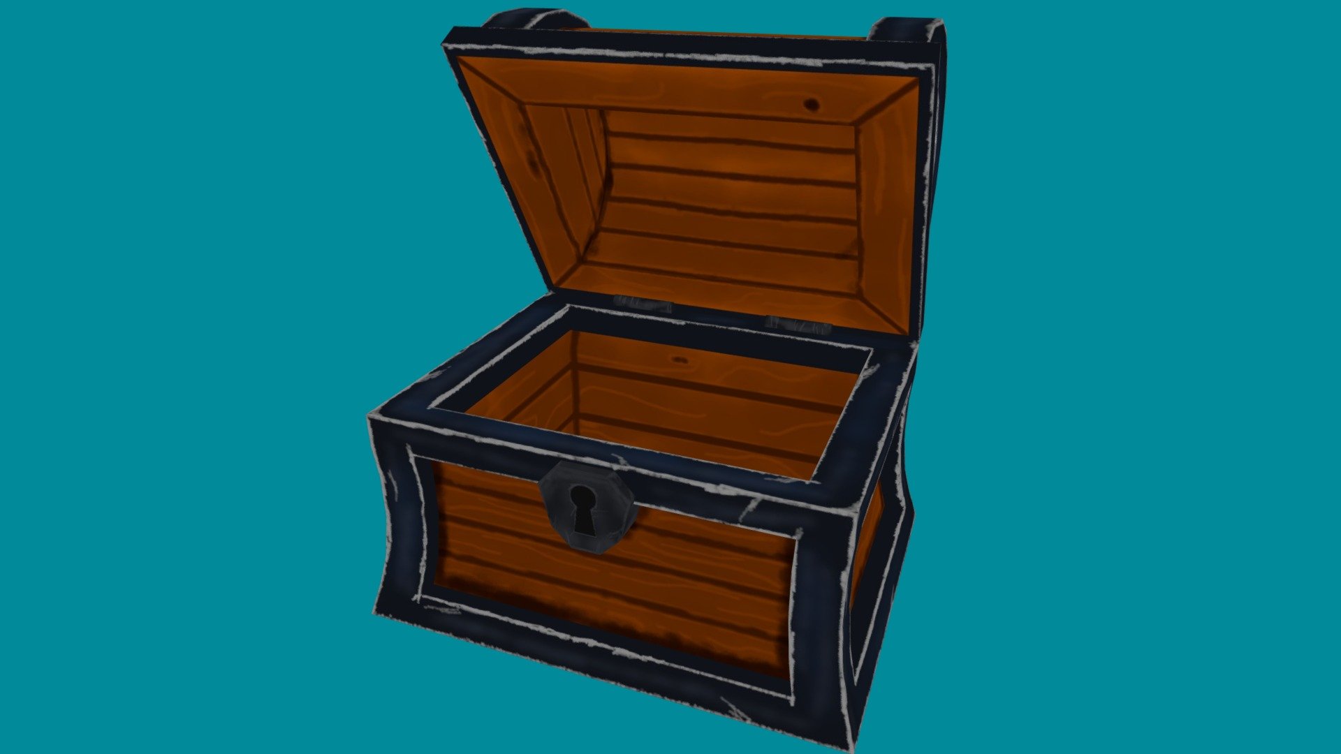 Hand Painted Wooden Chest