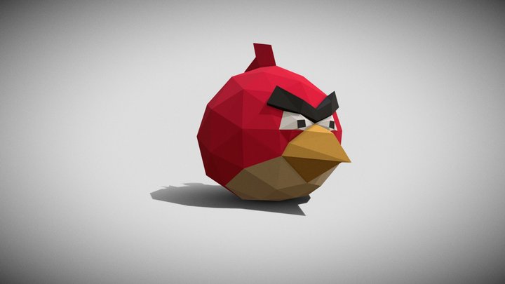 Angry Bird Red 3D Model