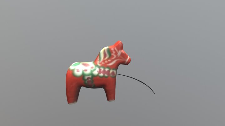 Swedish Toy Horse 3D Model